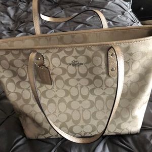 Coach tote metallic